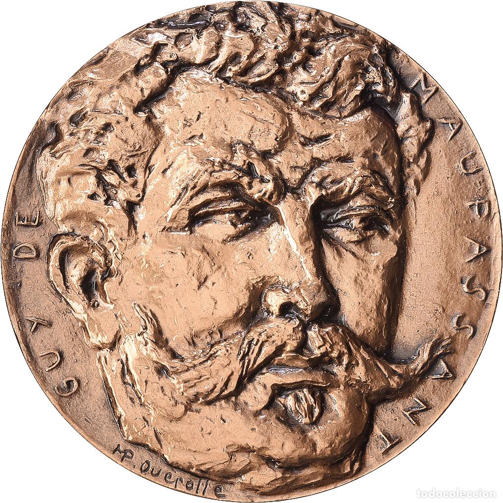 Medallas hist&oacute;ricas: [#1216883] Francia, medalla, Guy de Maupassant, Bronce, Qu&eacute;rolle, EBC