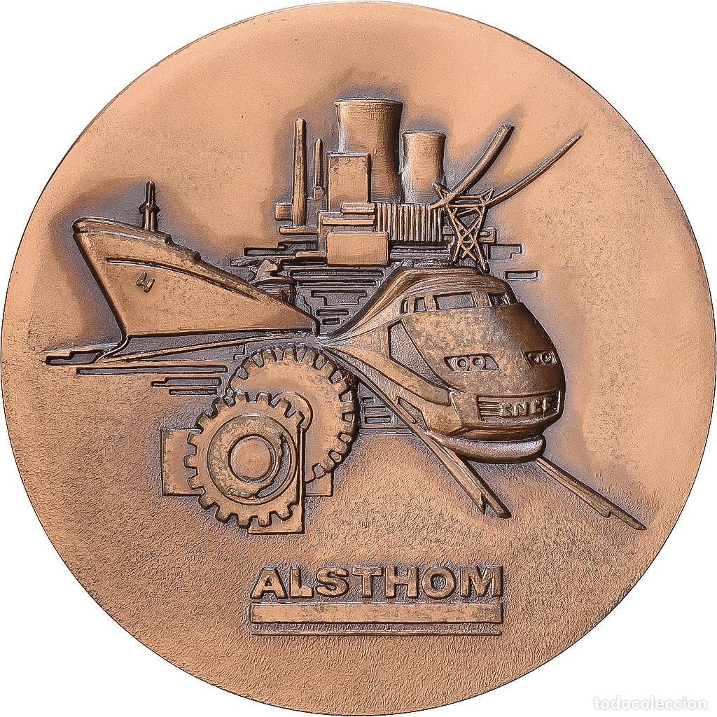 Medallas hist&oacute;ricas: [#1216870] Francia, medalla, Alstom, Compagnie Electro-M&eacute;canique, 1985, Bronce, EBC