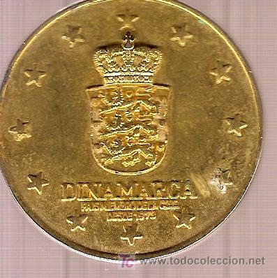 Medallas tem&aacute;ticas: Medalla conmemorativa de Dinamarca en la CEE. - Foto 1