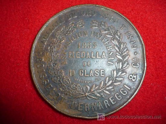 Medallas tem&aacute;ticas: Medalka en vronce de la Exposicion Universal 1855 - Foto 1