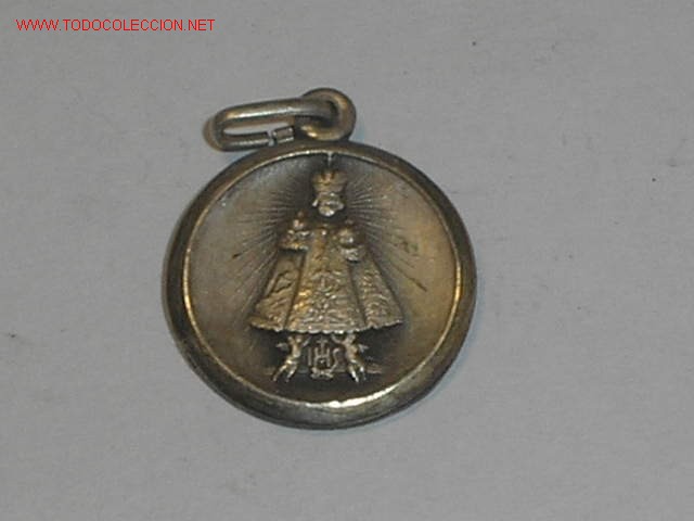 Medalhas tem&aacute;ticas: PRECIOSA MEDALLA DE LA PRIMERA MITAD SIGLO XX. NI&Ntilde;O JESUS EN MAJESTAD