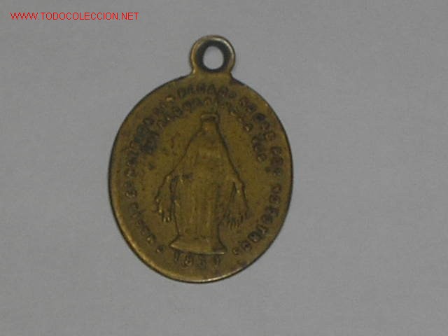 Medalhas tem&aacute;ticas: PRECIOSA MEDALLA FINALES SIGLO XIX FECHADA 1860. VIRGEN MARIA