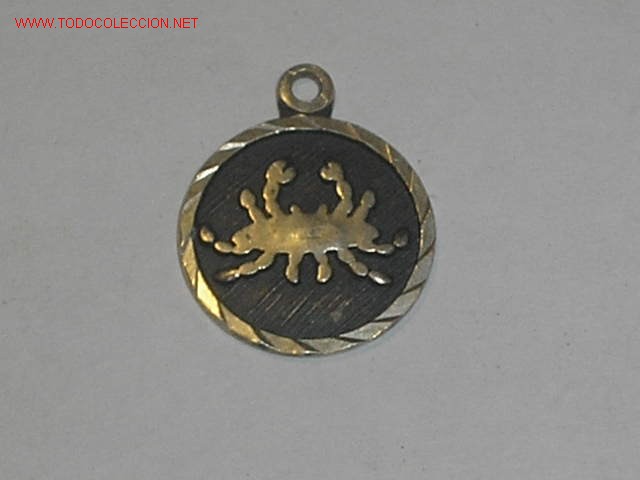 Medalhas tem&aacute;ticas: BONITA MEDALLA DEL SIGNO CANCER DEL ZODIACO