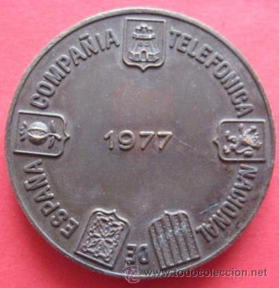 Medallas tem&aacute;ticas: MEDALLA BRONCE. TELEFONICA. 1977.. ENVIO GRATIS&iexcl;&iexcl;&iexcl; - Foto 1