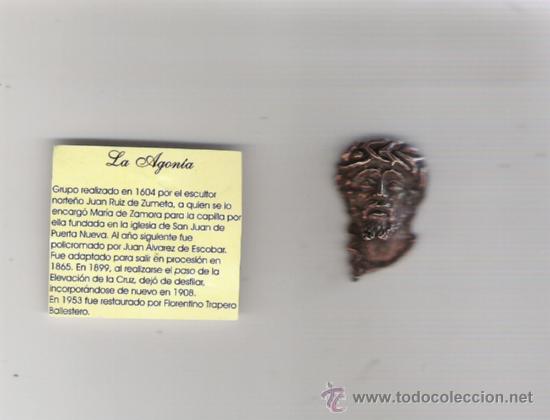 Medalhas tem&aacute;ticas: PRECIOSA CARA DE CRISTO   LA AGONIA