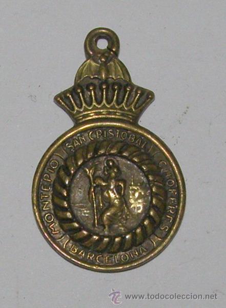Medalhas tem&aacute;ticas: Antigua medalla del Montepio de Conductores. Barcelona.