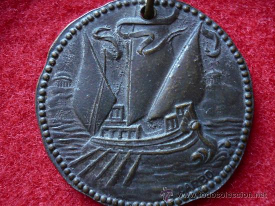 Medalhas tem&aacute;ticas: MEDALLA  REGATA DE VETERANO, CLUB NAUTICO TARRAGONA, 1955, FIRMA VALLMITJANA.