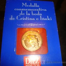 Medallas temáticas: MONEDA CONMEMORATIVA ENLACE INFANTA CRISTINA E IÑAKI, 1997, CAJA ORIGINAL DIEZ MINUTOS. Lote 15980010
