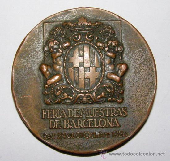 Medalhas tem&aacute;ticas: Medalla del cincuentenario de la Feria de Muestras de Barcelona. 1970.
