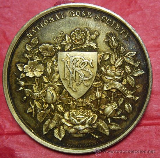 Medallas tem&aacute;ticas: G.Breta&ntilde;a.Soc.de la rosa. plata. - Foto 1