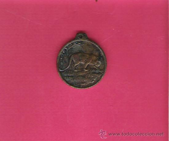Medallas tem&aacute;ticas: MEDALLA ANTIGUA CON PANTERA PROPAGANDA DE DICHA - Foto 2