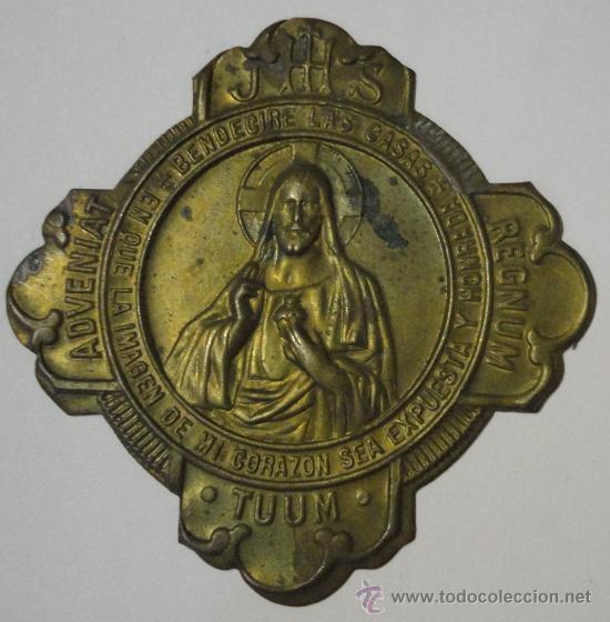 Medallas tem&aacute;ticas: Chapa religiosa de 6,5 x 6,5 cms. - Foto 1
