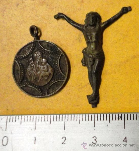 Medallas tem&aacute;ticas: Medalla religiosa y cristo. - Foto 1