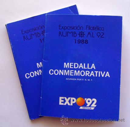 Medaglie tematiche: MEDALLAS CONMEMORATIVAS EXPO-92 . NUMERACION CORRELATIVA