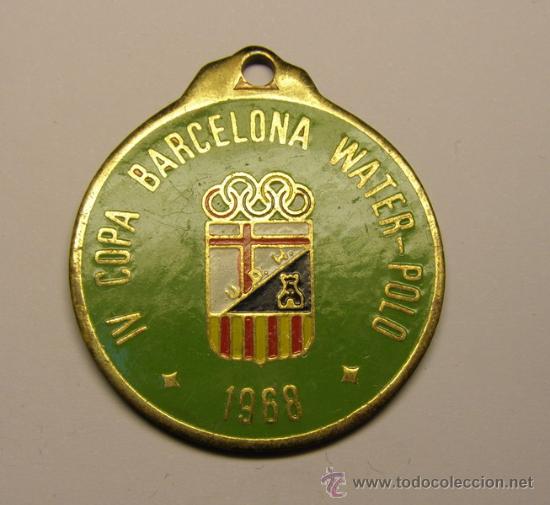 Medaglie tematiche: Medalla de IV copa Water Polo Barcelona. A&ntilde;o 1968. Uni&oacute;n Deportiva Horta.