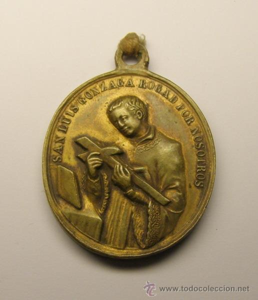 Medaglie tematiche: Medalla de S.Luis de Gonzaga, Santa Maria, siglo XIX.