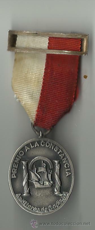 Medallas tem&aacute;ticas: Astilleros de Cadiz.INI.Medalla a la constancia.A&ntilde;os 50