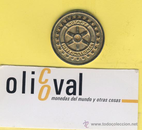 M&eacute;dailles th&eacute;matiques: Entidades publicas-Rotary internacional-ver dorso-30mm