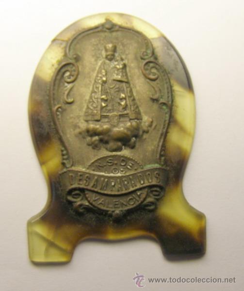 Medallas tem&aacute;ticas: Placa religiosa Virgen de los Desamparados. Valencia.