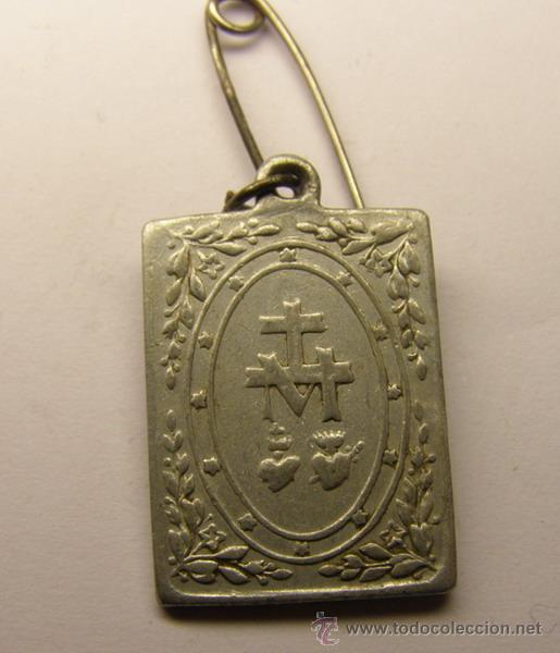 Medallas tem&aacute;ticas: Medalla religiosa llamada milagrosa. Rectangular. - Foto 2