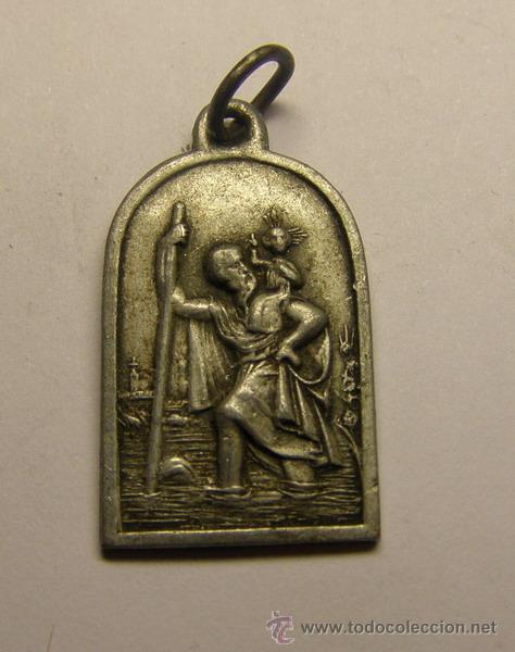 Medallas tem&aacute;ticas: Medalla de San Cristobal. Montepio de Chauffeurs de Barcelona, principios s.XX.