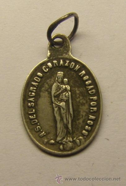 Medallas tem&aacute;ticas: Medalla religiosa N&ordf; S&ordf; del Sagrado Coraz&oacute;n. Siglo XIX.