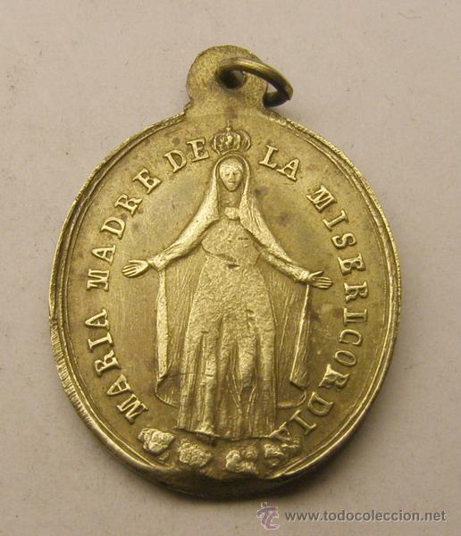 Medaglie tematiche: Medalla religiosa de N&ordf; S&ordf; de la Misericordia. Siglo XIX.