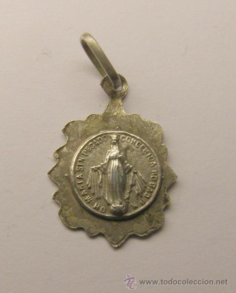 Medallas tem&aacute;ticas: Medalla religiosa de la Inmaculada Concepci&oacute;n. Plata. - Foto 1