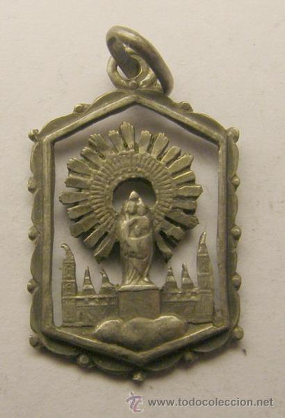 Medallas tem&aacute;ticas: Medalla religiosa de Virgen del Pilar. - Foto 1