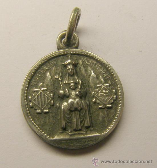 Thematische Medaillen: Medalla religiosa de N&ordf; S&ordf; de Montserrat. Escudos.