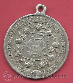 Medallas tem&aacute;ticas: medalla muy antigua del rosario perpetuo guardia de honor de Maria ver fotos
