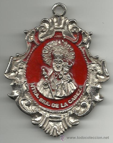 Thematic medals: BONITA MEDALLA DE LA HERMANDAD DE NUESTRA SE&Ntilde;ORA DE LA CABEZA 7,5 x 5,5 cm.