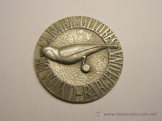 Thematic medals: Medalla Uni&oacute;n de Canaricultores de Barcelona.