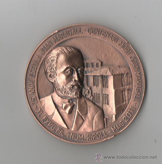 Thematic medals: MEDALLA CONMEMORATIVA 75 ANIVERSARI ESCOLA JOAN MARAGALL DE RIPOLL &middot; &Uacute;NICO EJEMPLAR EN VENTA &middot; RARO