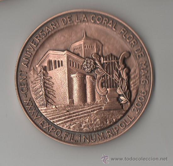 M&eacute;dailles th&eacute;matiques: MEDALLA CONMEMORATIVA CENT ANIVERSARI DE LA CORAL FLOR DE MAIG &middot; RIPOLL