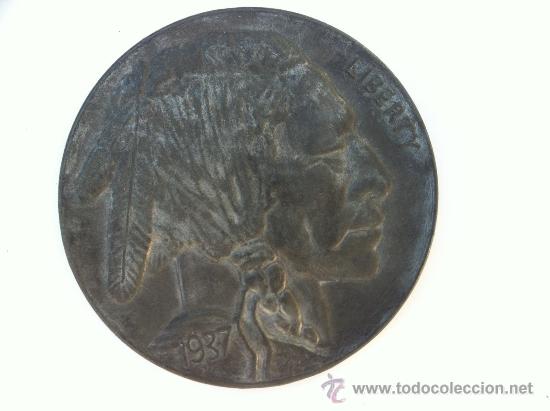 Thematic medals: MEDALLON METALICO USA FIVE CENTS BUFALO E INDIO