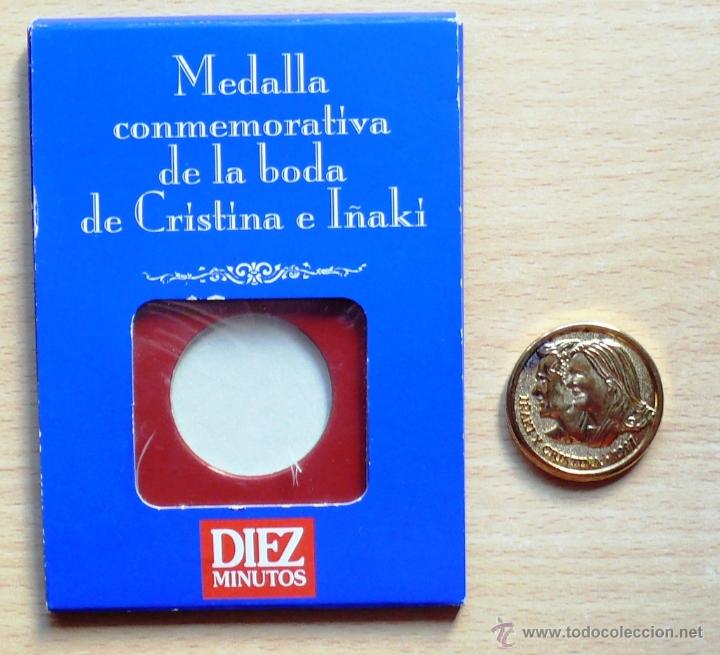 Thematic medals: ENLACE NUPCIAL. BODA DE INFANTA CRISTINA DE BORBON E I&Ntilde;AKI URDANGARIN. MEDALLA CONMEMORATIVA