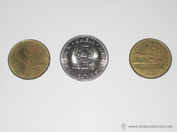Medallas tem&aacute;ticas: LOTE DE TRES MONEDAS SHELL - MEXICO 1970 - Foto 2