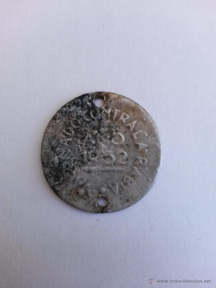 Medalhas tem&aacute;ticas: Chapa medalla vacunado contra la rabia ,madrid 1952