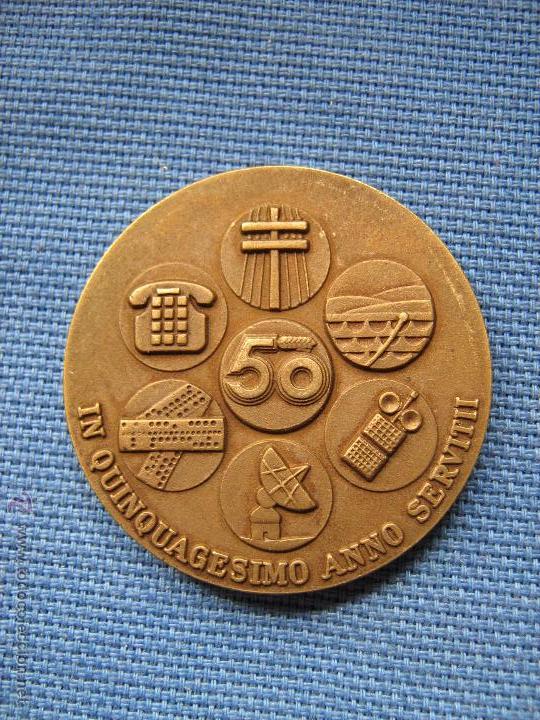 Medalhas tem&aacute;ticas: MEDALLA DE BRONCE DE TELEFONICA DEL A&Ntilde;O 1975 - DIAMETRO 4 CM