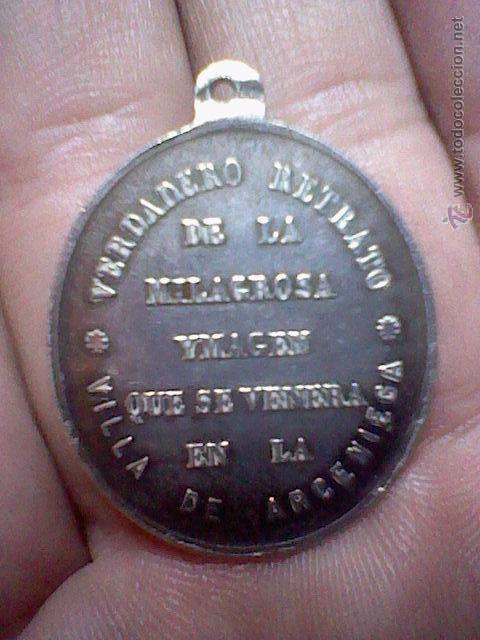 Medalhas tem&aacute;ticas: medalla verdadero retrato Ymagen N S de la Encina Villa Arceniega ALAVA