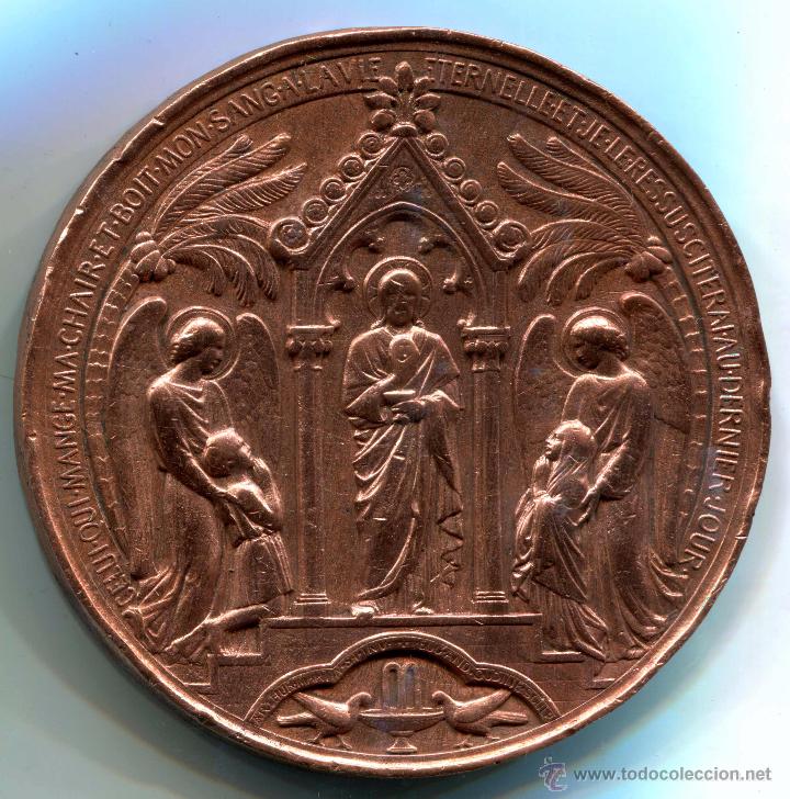Medaglie tematiche: Preciosa gran medalla religiosa homenaje a Eugene Beau. 145,6 g - 70mm