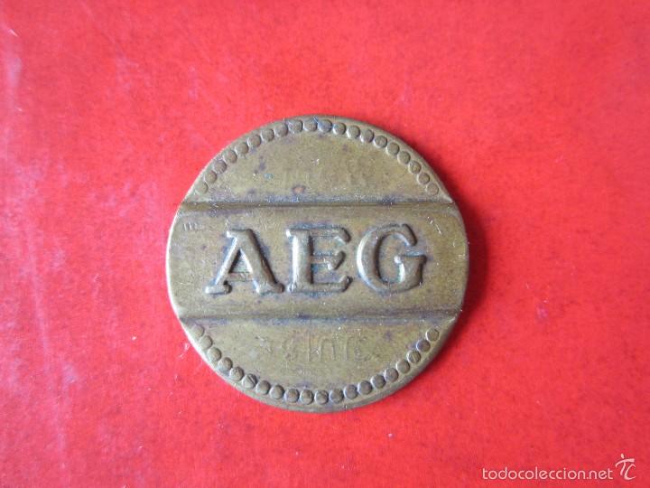 Medallas tem&aacute;ticas: Token ficha alemana de AEG