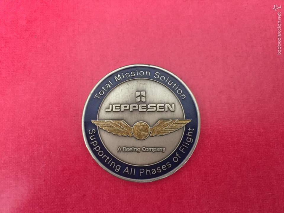 Medalhas tem&aacute;ticas: JEPPESEN A BOEING COMPANY-TOTAL MISSION SOLUTION-MEDALLA-MEDAL.