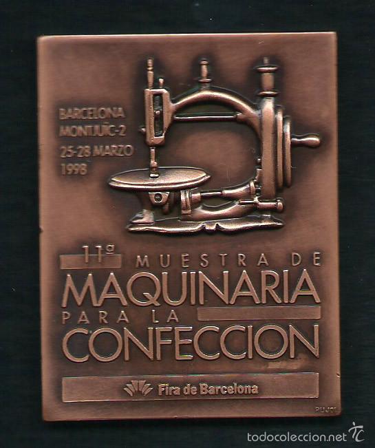 Medallas tem&aacute;ticas: Medalla . 11&ordf; MUESTRA DE mAQUINARIA PARA LA CONFECCI&Oacute;N.