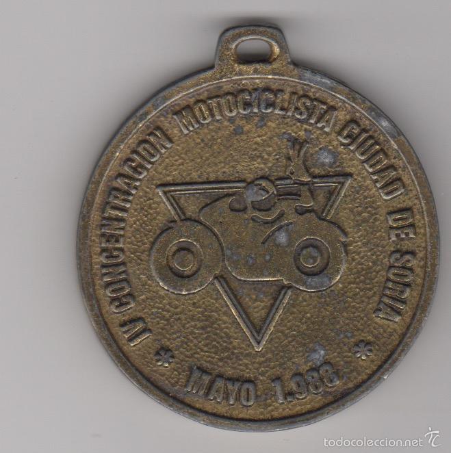 Medallas tem&aacute;ticas: medalla IV concentracion motociclista ciudad de soria 1988