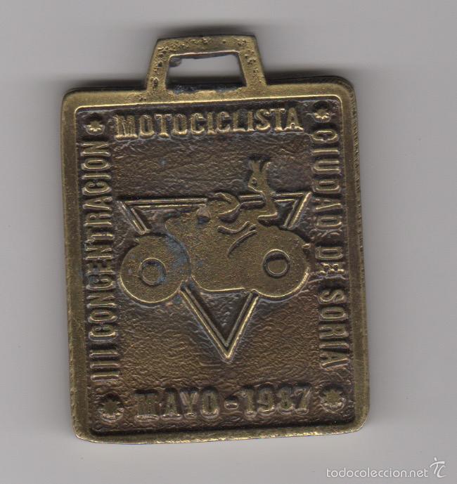 Medallas tem&aacute;ticas: medalla III concentracion motociclista ciudad de soria 1987