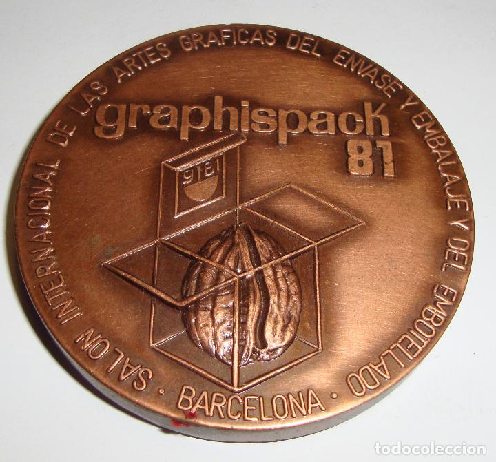 Medallas tem&aacute;ticas: (TC-10) MEDALLA FERIA GRAPHISPACK 81 - Foto 2