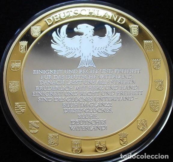 Medallas temáticas: BONITA MONEDA MEDALLON XXL 70 MM CONMEMORATIVO A ALEMANIA A LA UNIDAD,DERECHO Y LIBERTAD ED.LIMITADA - Foto 2 - 97760036