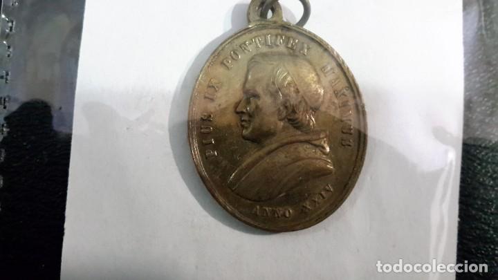 Medallas tem&aacute;ticas: Medalla antigua bronce pio IX - Foto 2